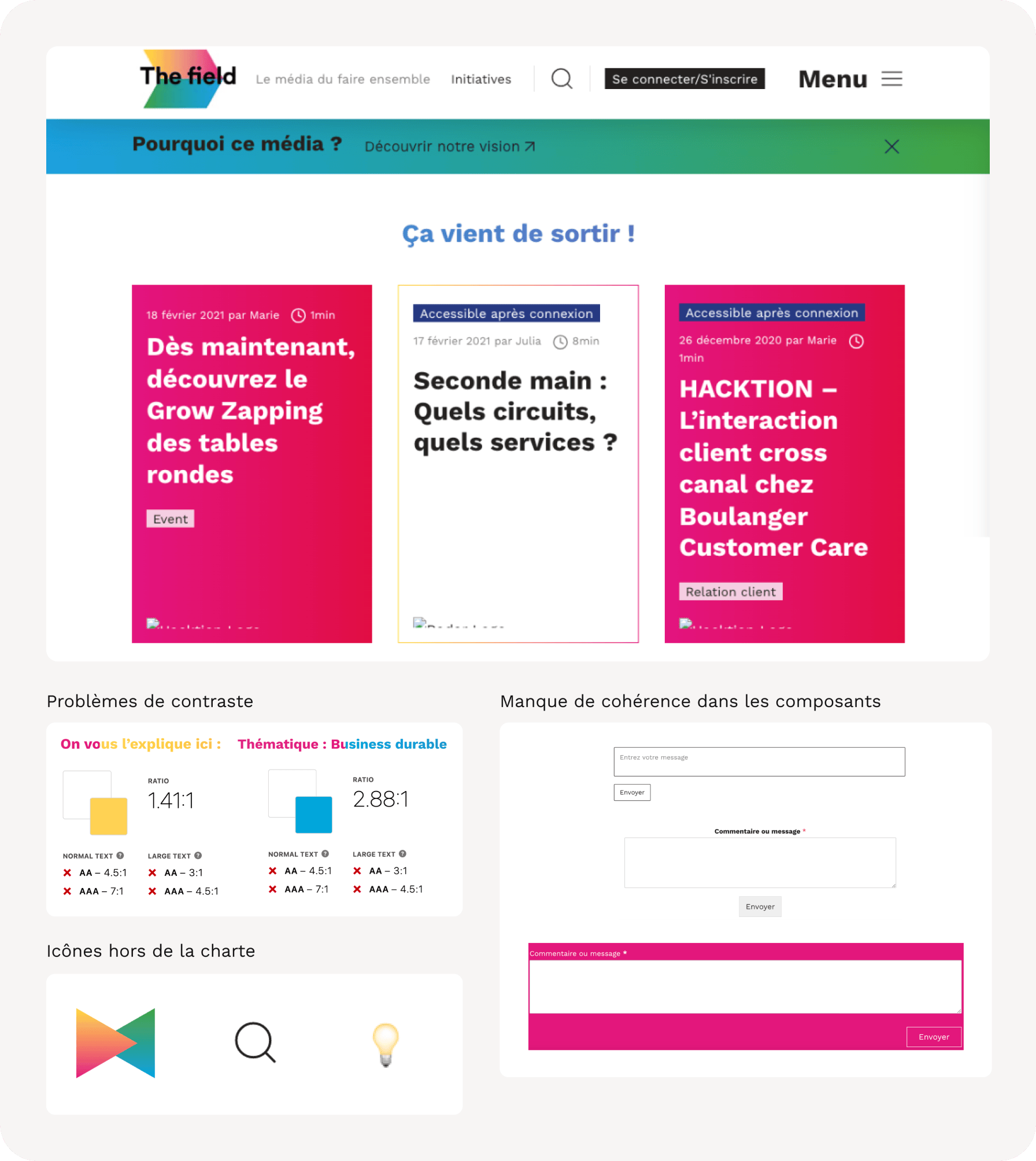 Site Thefield image projet